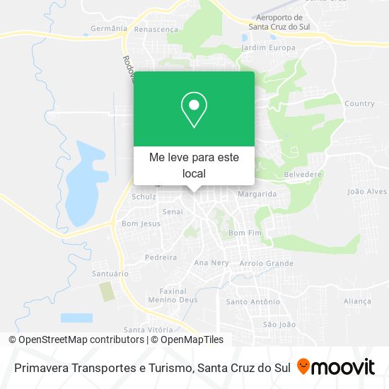 Primavera Transportes e Turismo mapa