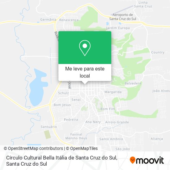 Círculo Cultural Bella Itália de Santa Cruz do Sul mapa