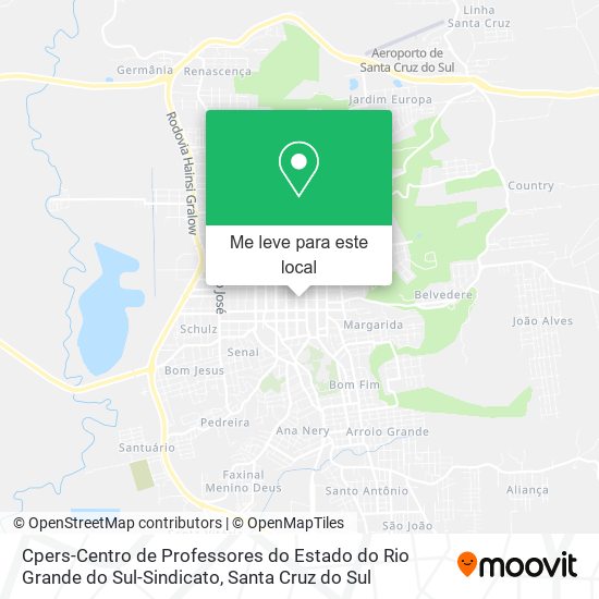 Cpers-Centro de Professores do Estado do Rio Grande do Sul-Sindicato mapa