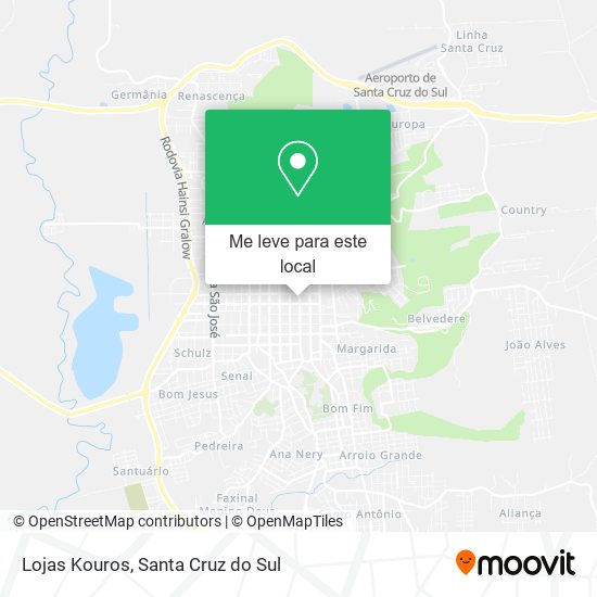 Lojas Kouros mapa