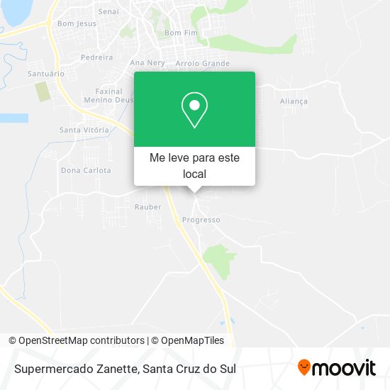 Supermercado Zanette mapa