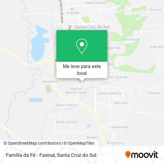 Família da Fé - Faxinal mapa