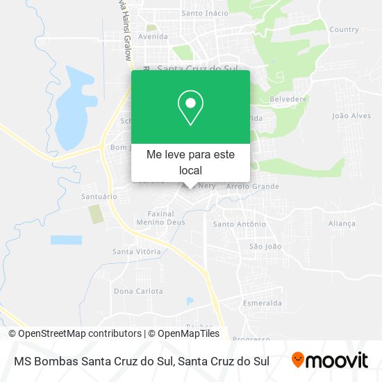 MS Bombas Santa Cruz do Sul mapa