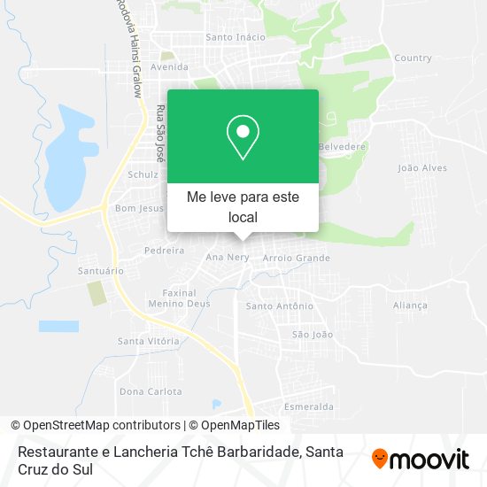 Restaurante e Lancheria Tchê Barbaridade mapa