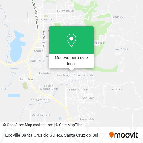 Ecoville Santa Cruz do Sul-RS mapa