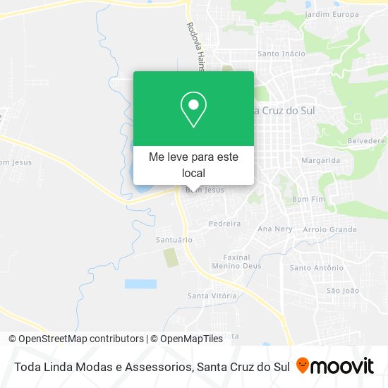 Toda Linda Modas e Assessorios mapa
