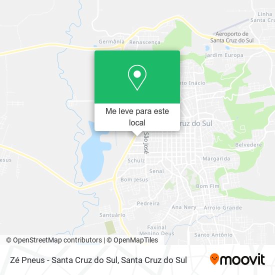 Zé Pneus - Santa Cruz do Sul mapa