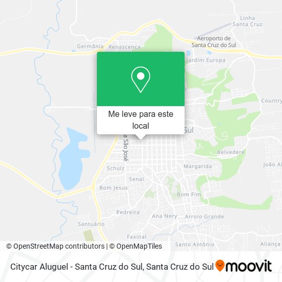 Citycar Aluguel - Santa Cruz do Sul mapa