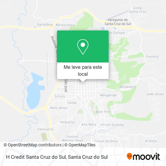 H Credit Santa Cruz do Sul mapa