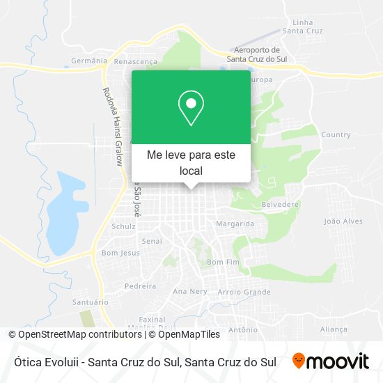 Ótica Evoluii - Santa Cruz do Sul mapa