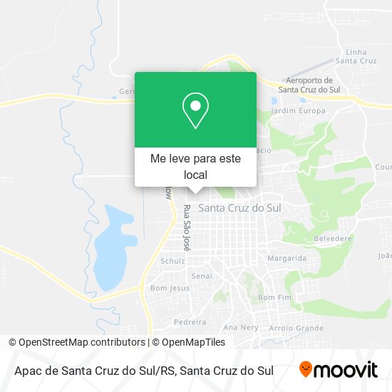 Apac de Santa Cruz do Sul/RS mapa