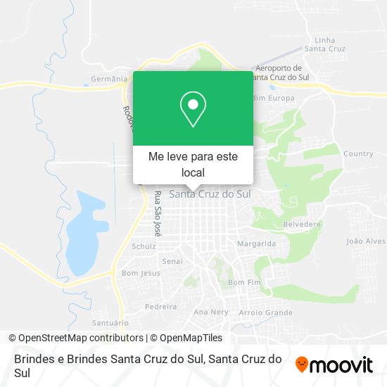 Brindes e Brindes Santa Cruz do Sul mapa