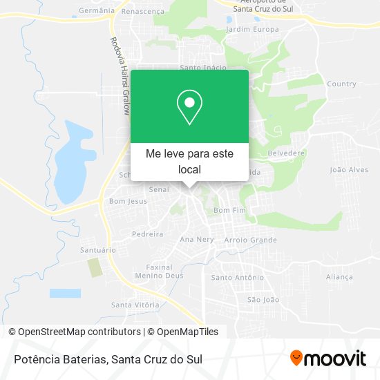 Potência Baterias mapa