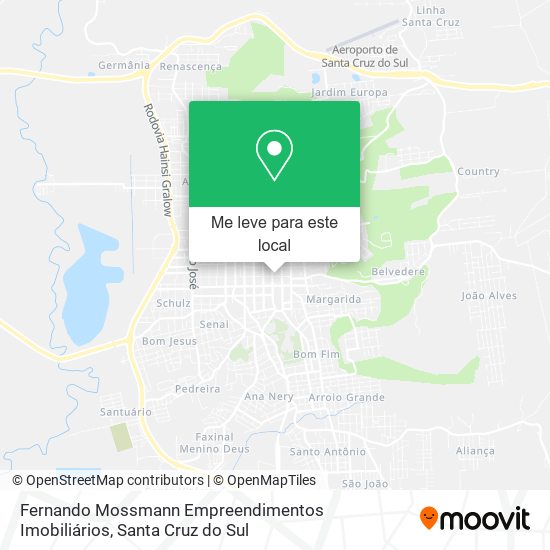 Fernando Mossmann Empreendimentos Imobiliários mapa