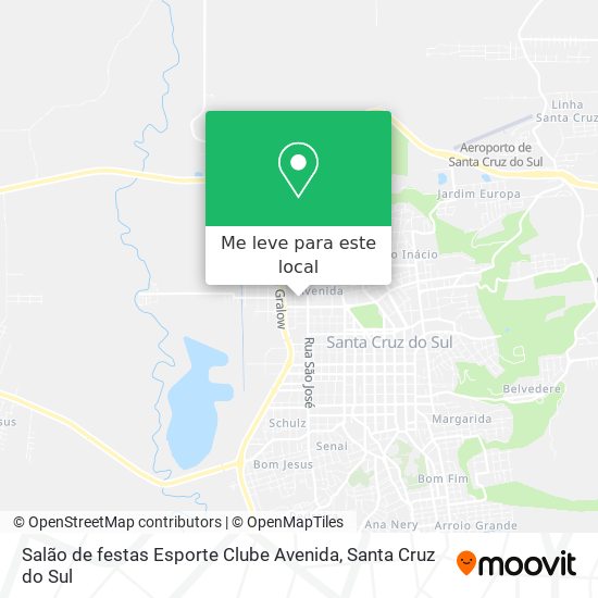 Salão de festas Esporte Clube Avenida mapa