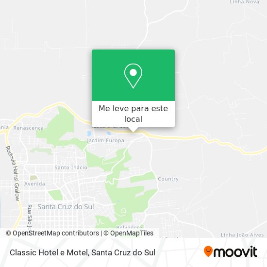 Classic Hotel e Motel mapa
