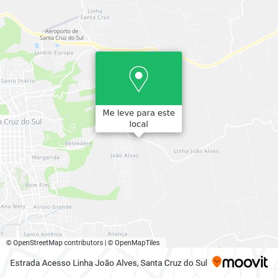 Estrada Acesso Linha João Alves mapa