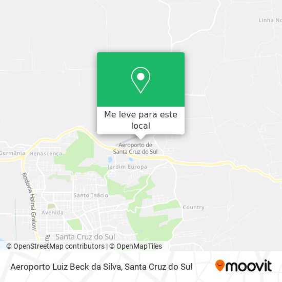Aeroporto Luiz Beck da Silva mapa