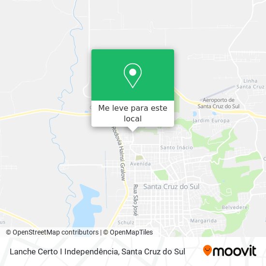 Lanche Certo I Independência mapa