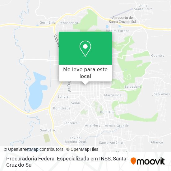 Procuradoria Federal Especializada em INSS mapa