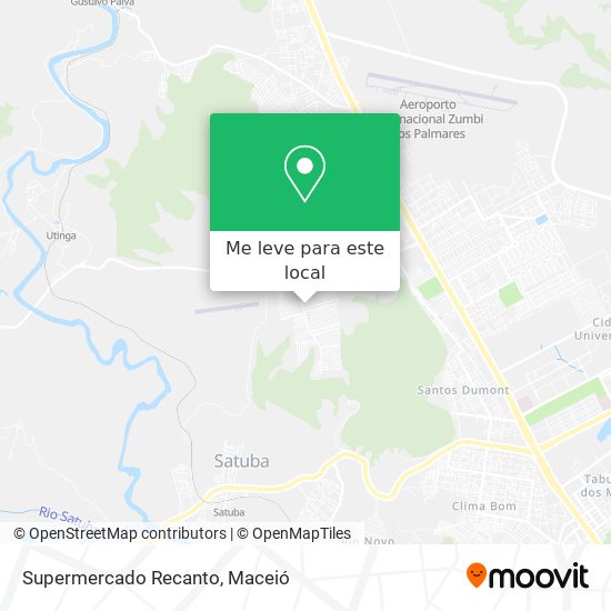 Supermercado Recanto mapa