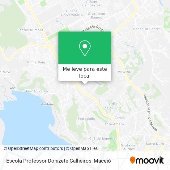 Escola Professor Donizete Calheiros mapa