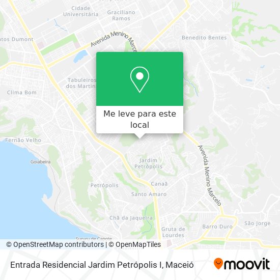 Entrada Residencial Jardim Petrópolis I mapa