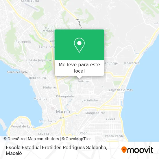 Escola Estadual Erotildes Rodrigues Saldanha mapa