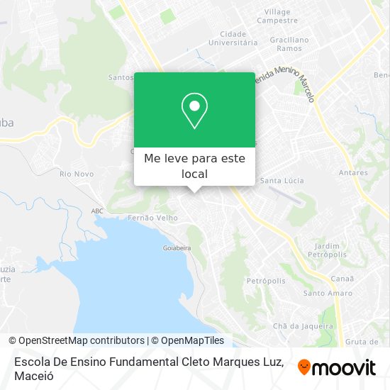 Escola De Ensino Fundamental Cleto Marques Luz mapa