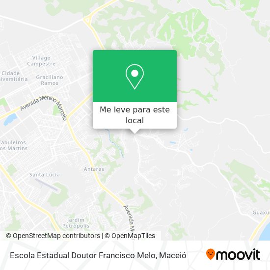 Escola Estadual Doutor Francisco Melo mapa