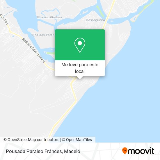 Pousada Paraíso Frânces mapa