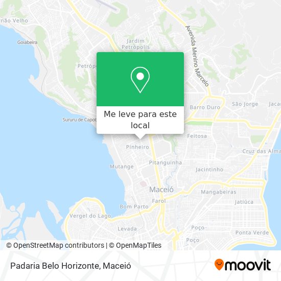 Padaria Belo Horizonte mapa
