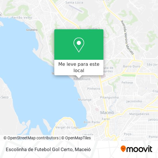 Escolinha de Futebol Gol Certo mapa