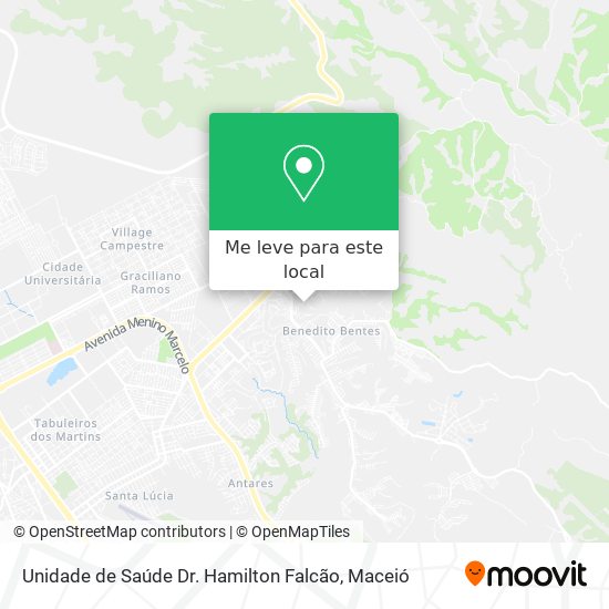 Unidade de Saúde Dr. Hamilton Falcão mapa