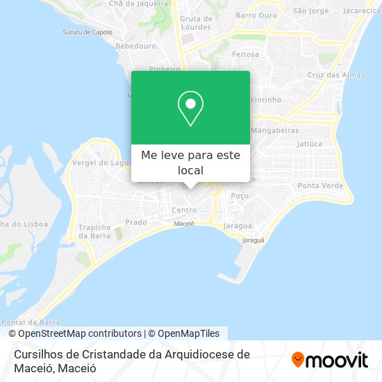 Cursilhos de Cristandade da Arquidiocese de Maceió mapa