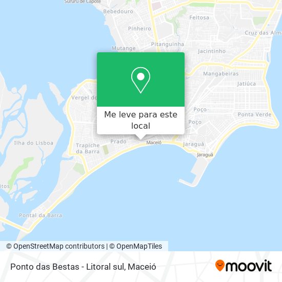 Ponto das Bestas - Litoral sul mapa