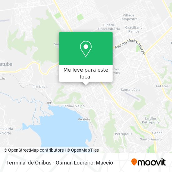 Terminal de Ônibus - Osman Loureiro mapa