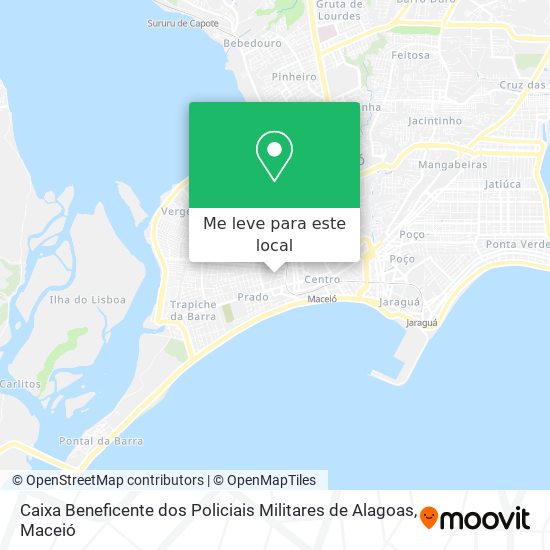 Caixa Beneficente dos Policiais Militares de Alagoas mapa