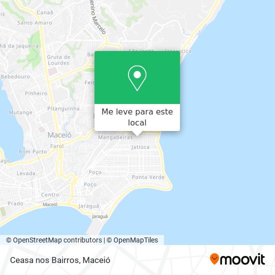 Ceasa nos Bairros mapa