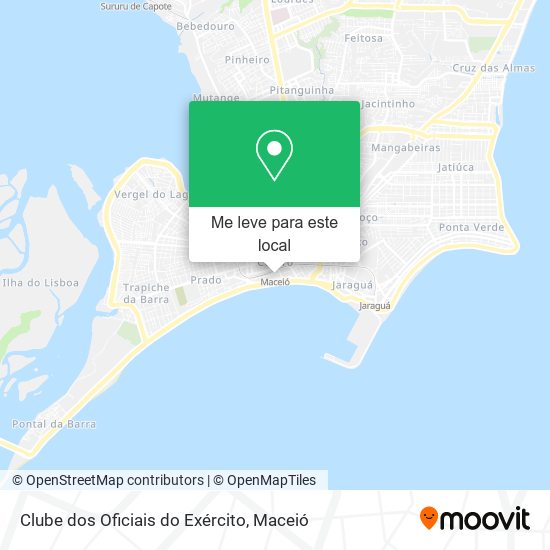 Clube dos Oficiais do Exército mapa