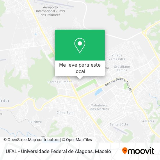 UFAL - Universidade Federal de Alagoas mapa