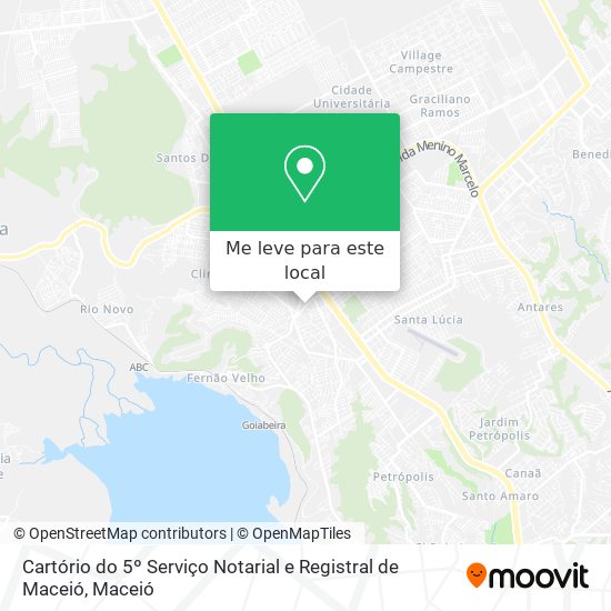 Cartório do 5º Serviço Notarial e Registral de Maceió mapa