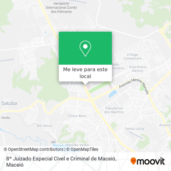 8º Juizado Especial Cível e Criminal de Maceió mapa