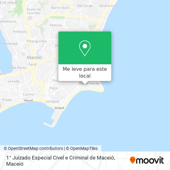 1° Juizado Especial Cível e Criminal de Maceió mapa