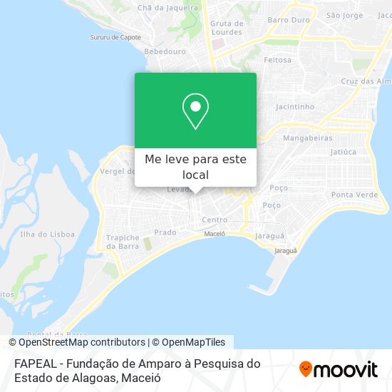 FAPEAL - Fundação de Amparo à Pesquisa do Estado de Alagoas mapa