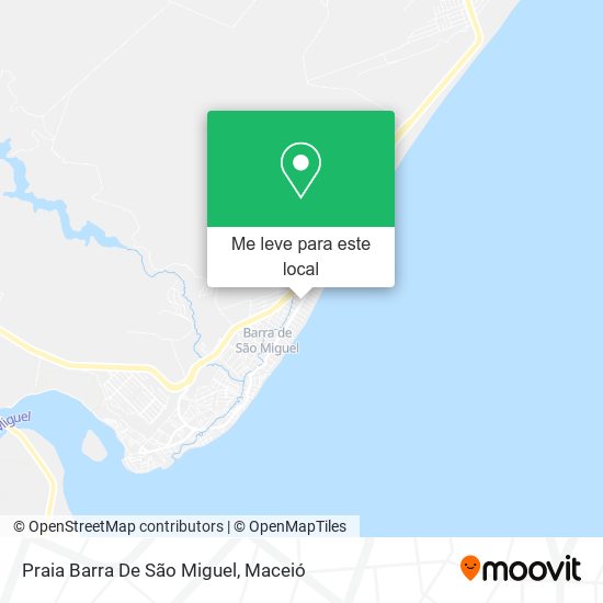 Praia Barra De São Miguel mapa