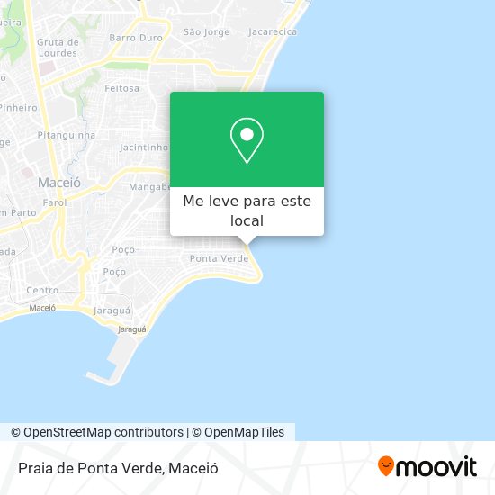 Praia de Ponta Verde mapa