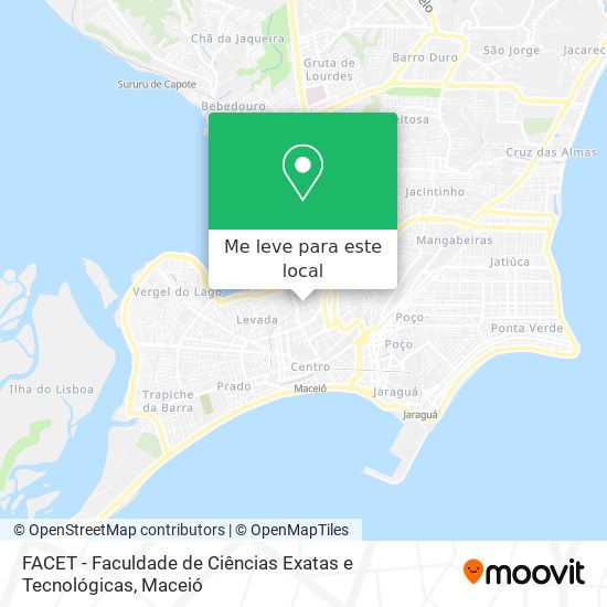 FACET - Faculdade de Ciências Exatas e Tecnológicas mapa