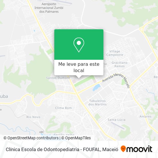 Clínica Escola de Odontopediatria - FOUFAL mapa