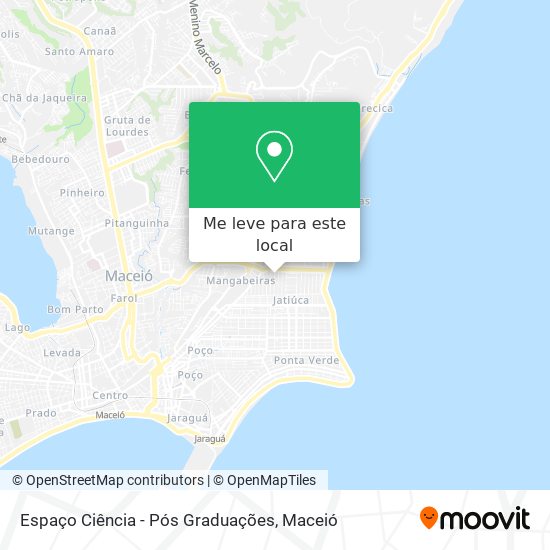 Espaço Ciência - Pós Graduações mapa